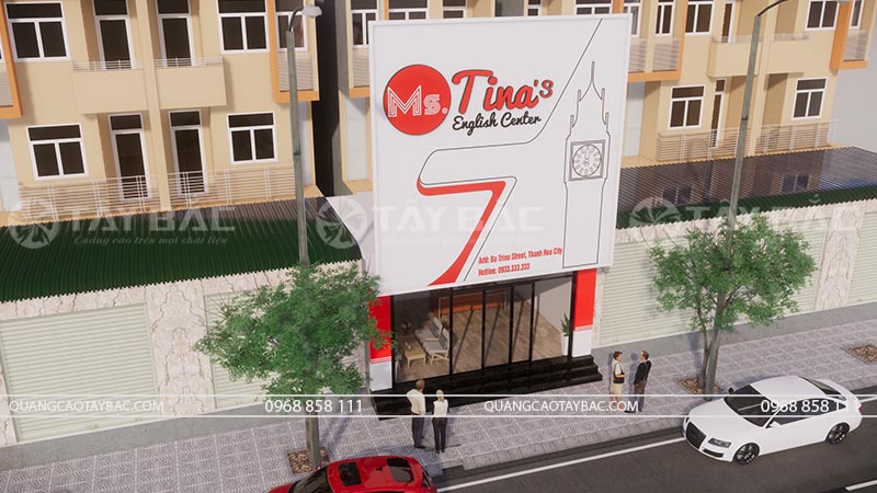 Biển quảng cáo trung tâm ngoại ngữ Tina