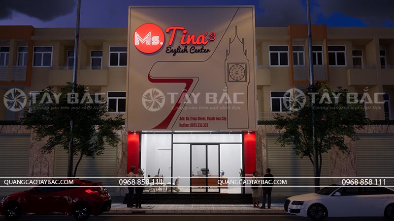 Biển quảng cáo trung tâm ngoại ngữ Tina
