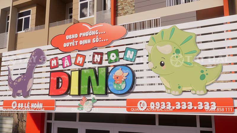 Biển quảng cáo trường mầm non Dino