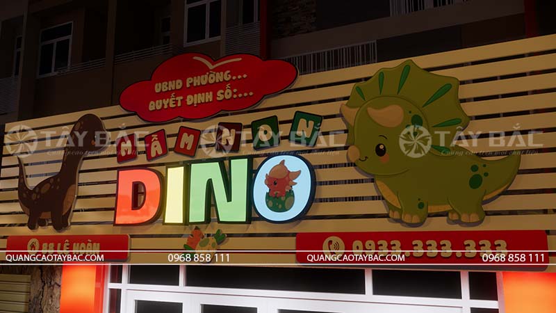 Biển quảng cáo trường mầm non Dino