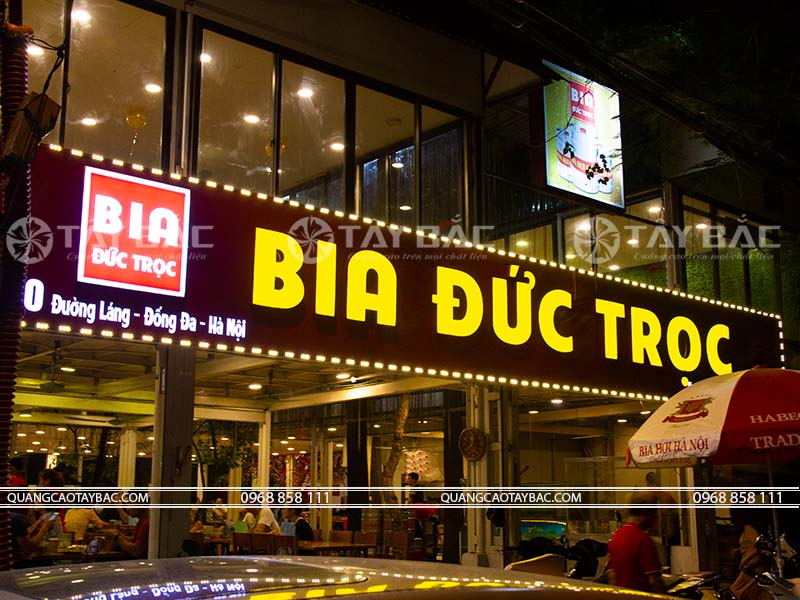 Biển quảng cáo nhà hàng bia Đức Trọc