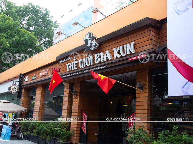 Biển mặt tiền nhà hàng bia Kun