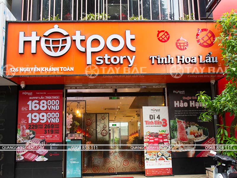 Biển quảng cáo lẩu nướng Hotpot