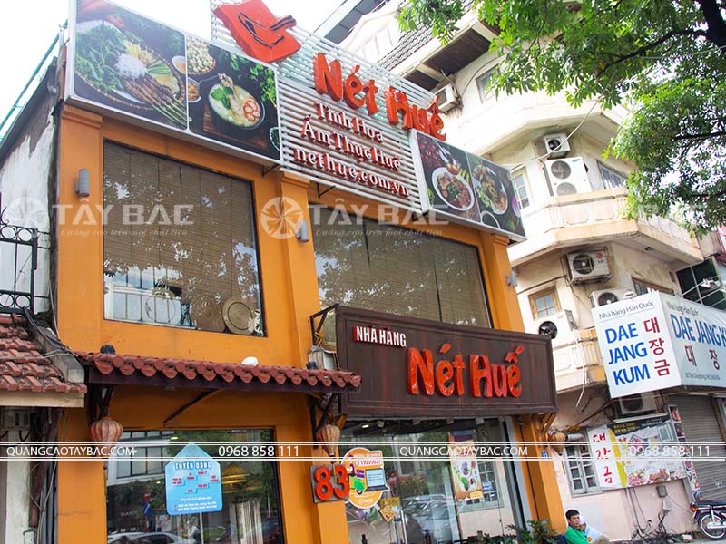 Biển nhà hàng Nét Huế