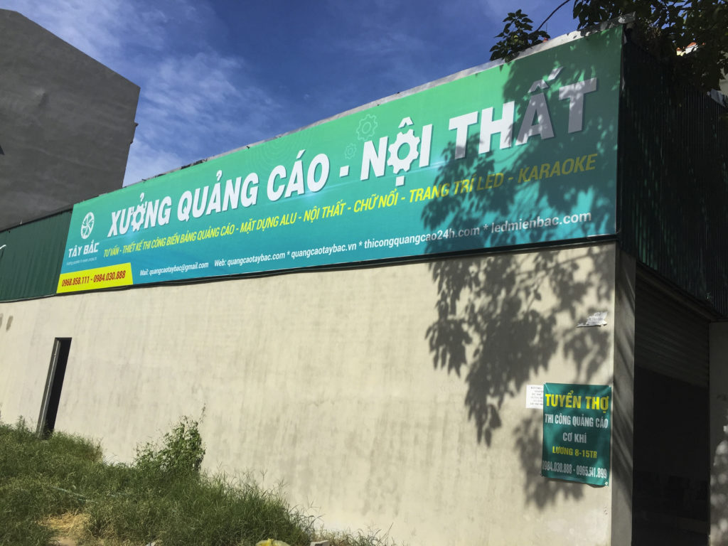 Xưởng sản xuất quảng cáo Tây Bắc