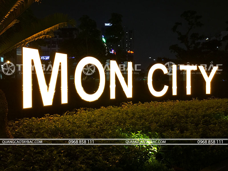bộ chữ tòa nhà Mon City