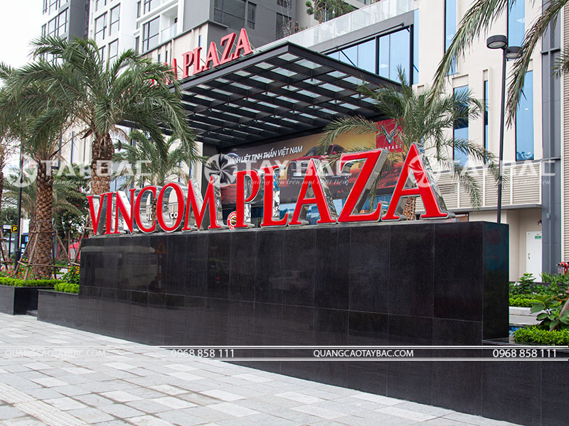 bộ chữ tòa nhà Vincom Plaza