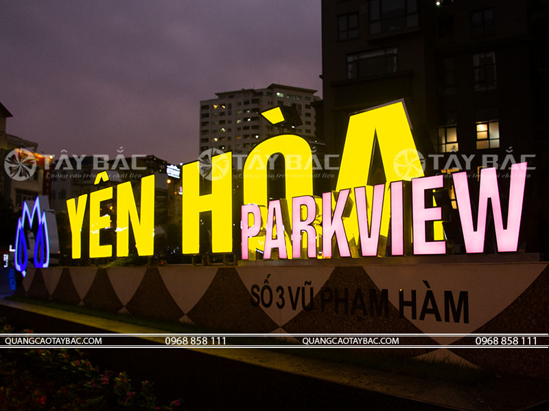 Bộ chữ tòa nhà Yên Hòa