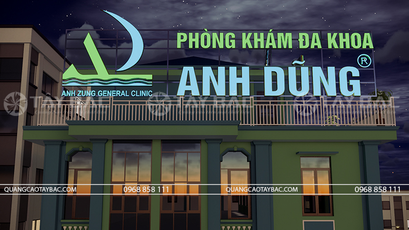 Biển hiệu Đa khoa Anh Dũng