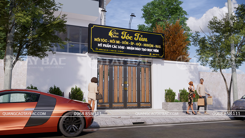 Biển quảng cáo salon tóc Tủn