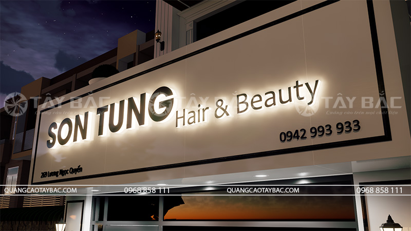 Biển quảng cáo tóc Sơn Tùng Hair