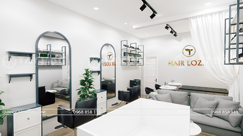 Thiết kế thi công nội thất salon tóc Lozen