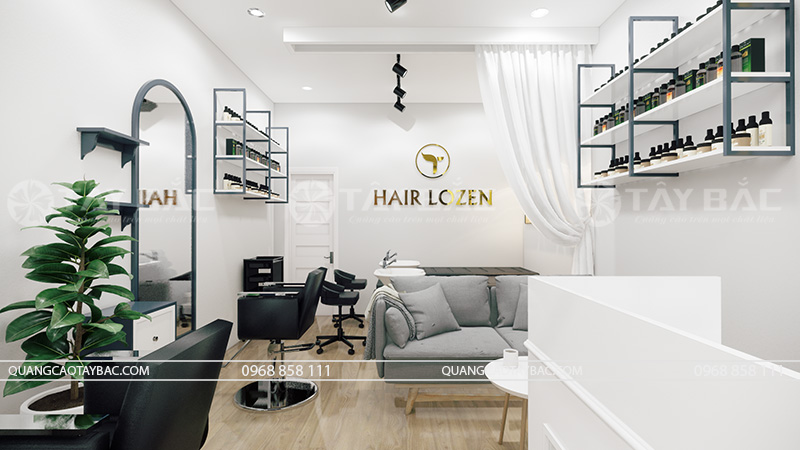 Thiết kế thi công nội thất salon tóc Lozen