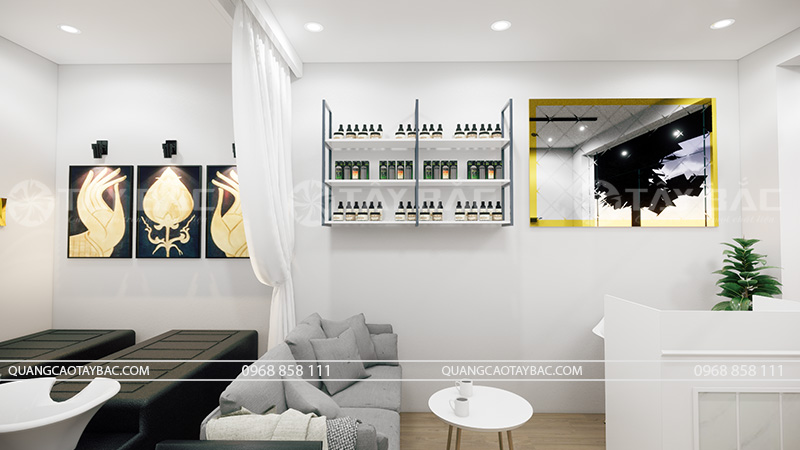 Thiết kế thi công nội thất salon tóc Lozen