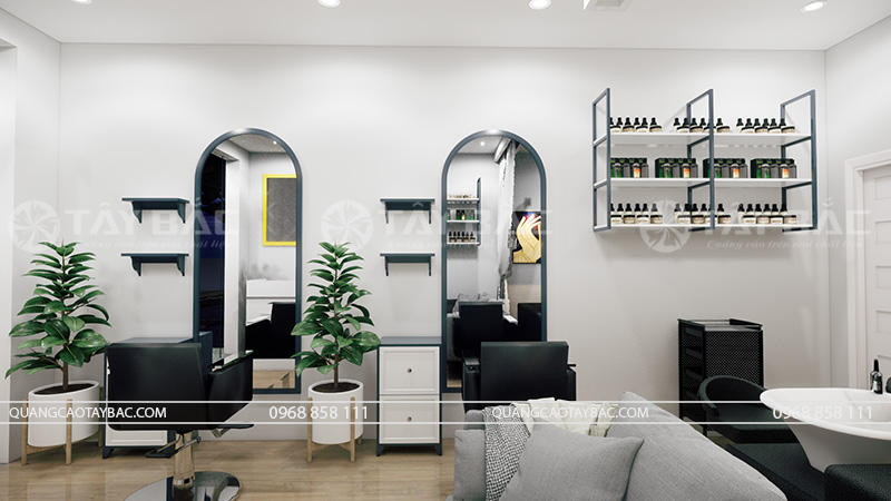 Thiết kế thi công nội thất salon tóc Lozen
