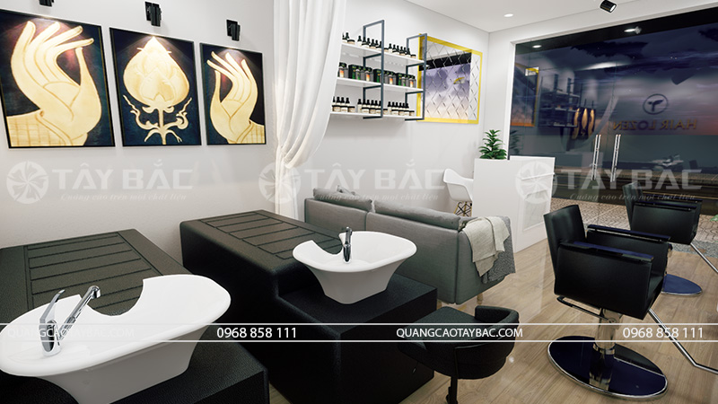 Thiết kế thi công nội thất salon tóc Lozen