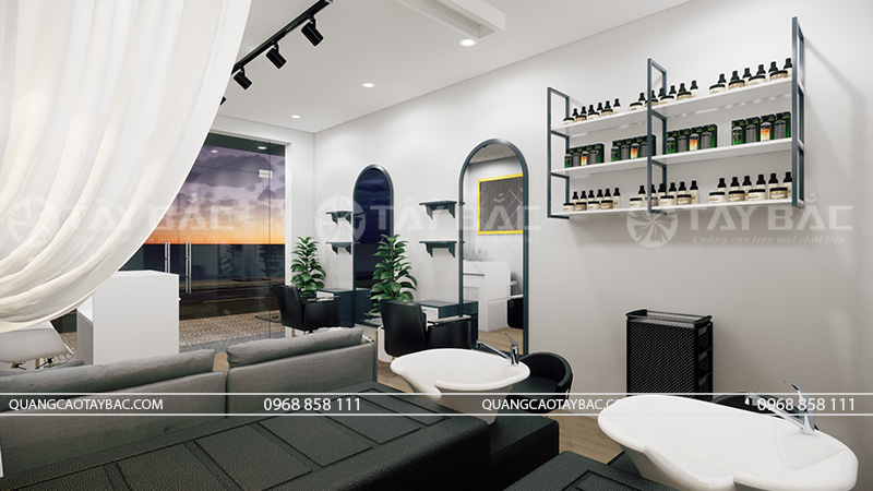 Thiết kế thi công nội thất salon tóc Lozen