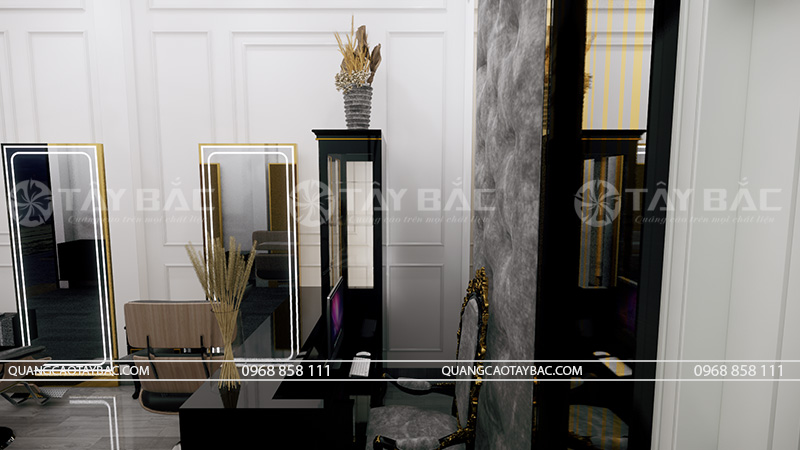 Thiết kế nội thất salon tóc Luxury
