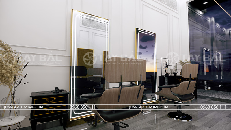 Thiết kế nội thất salon tóc Luxury