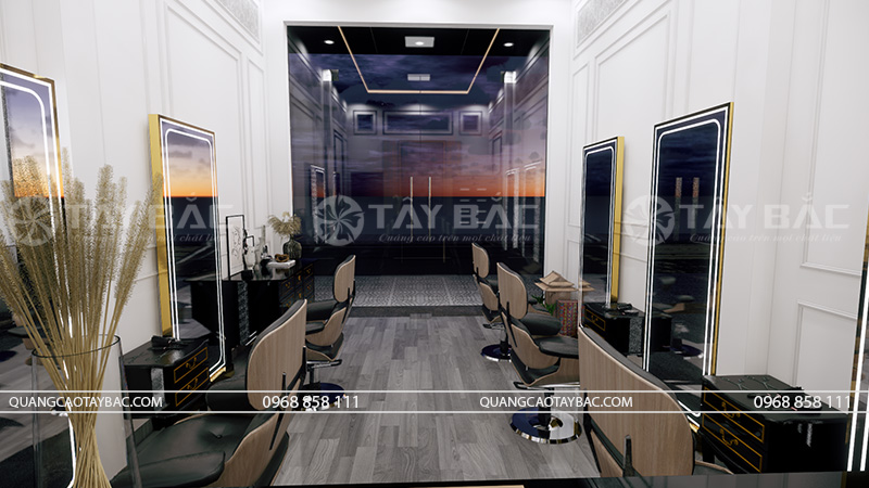 Thiết kế nội thất salon tóc Luxury