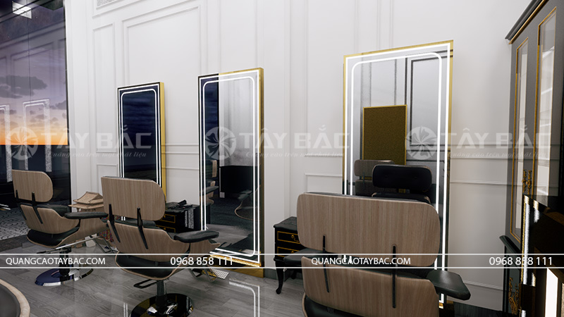 Thiết kế nội thất salon tóc Luxury
