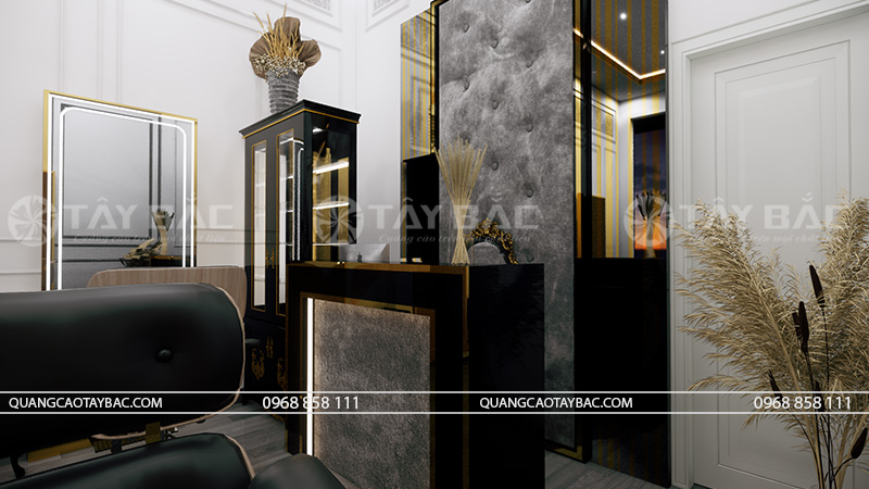 Thiết kế nội thất salon tóc Luxury