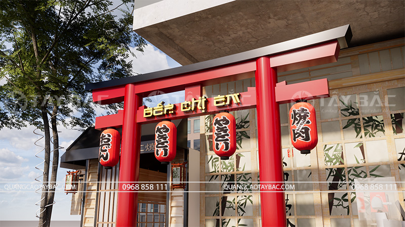 Biển quảng cáo nhà hàng Bếp Chị Em