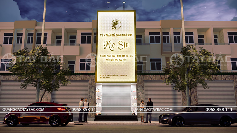 Biển quảng cáo thẫm mỹ viện Mic Sin