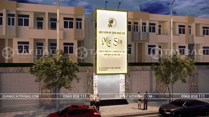 Biển quảng cáo thẫm mỹ viện Mic Sin