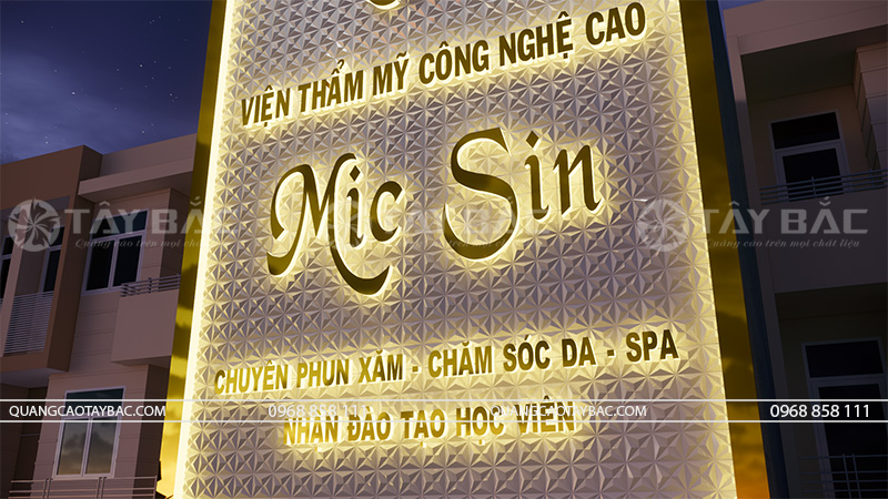 Biển quảng cáo thẫm mỹ viện Mic Sin