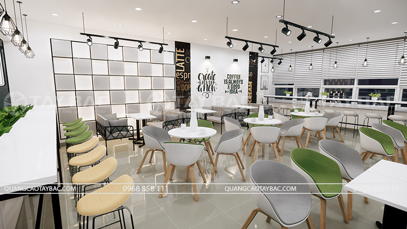 Thiêt kế thi công cửa hàng coffee Club LG