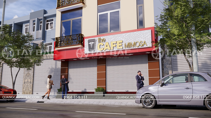 Thiết kế thi công biển coffee Mimosa