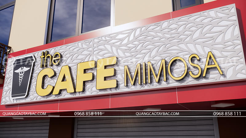 Thiết kế thi công biển coffee Mimosa