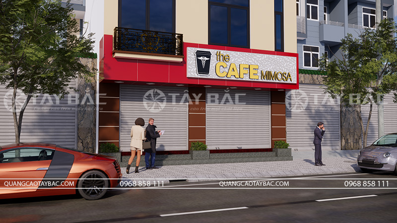 Thiết kế thi công biển coffee Mimosa