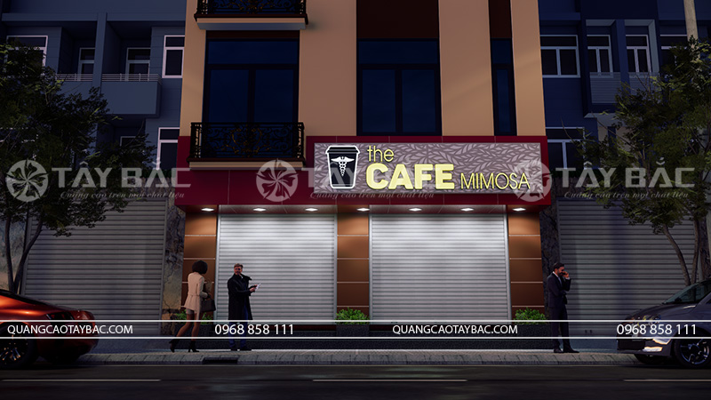 Thiết kế thi công biển coffee Mimosa