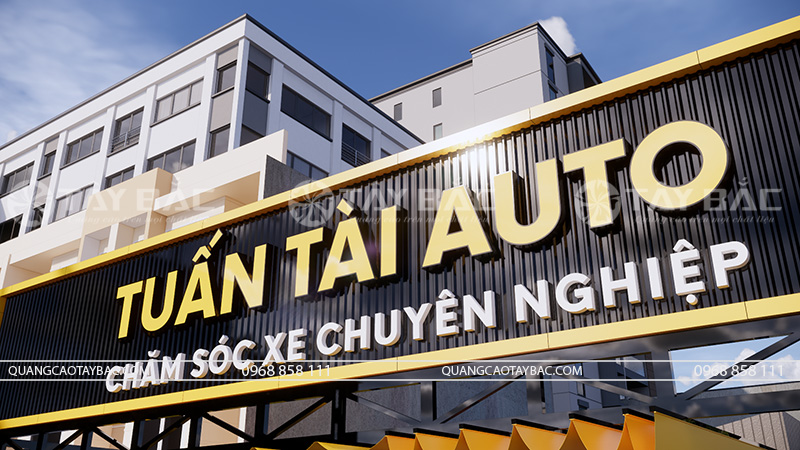 Biển quảng cáo gara auto Tuấn Tài