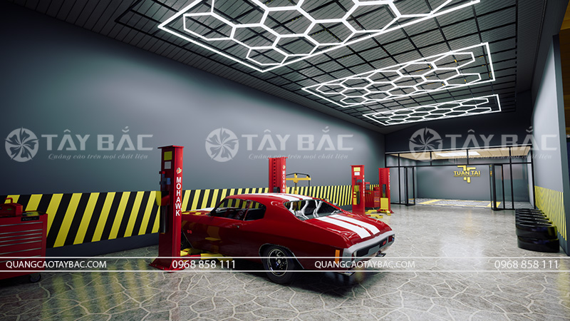 Biển quảng cáo gara auto Tuấn Tài