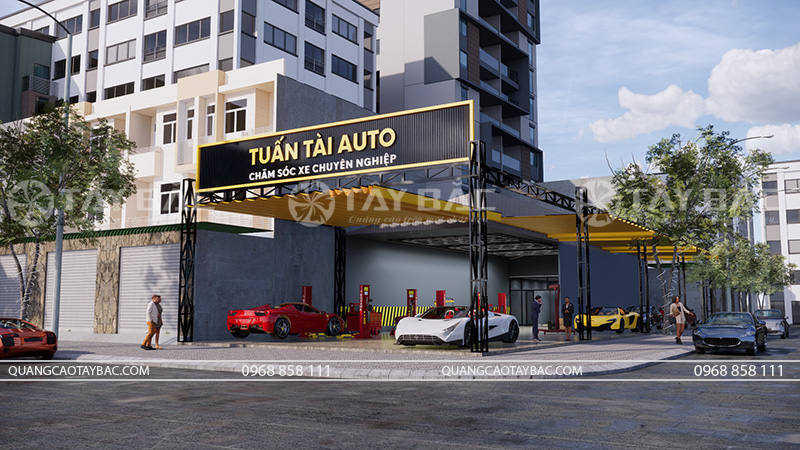 Biển quảng cáo gara auto Tuấn Tài
