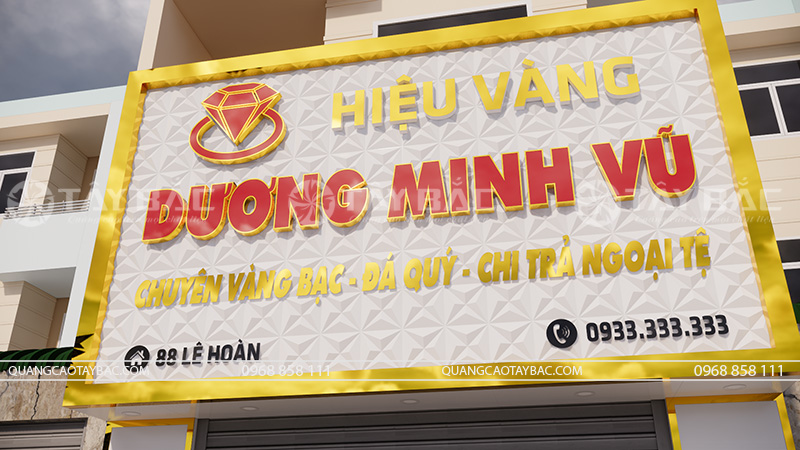 Biển hiệu vàng bạc Dương Minh Vũ
