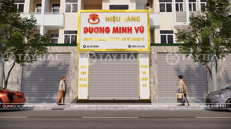 Biển hiệu vàng bạc Dương Minh Vũ