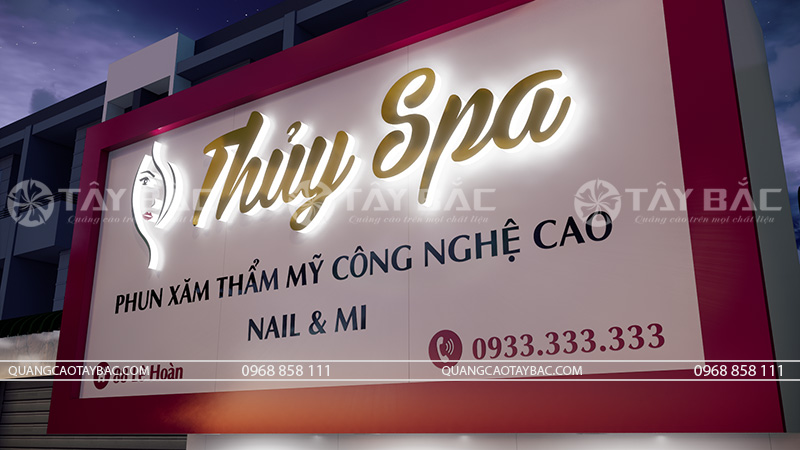 Biển quảng cáo spa Thủy