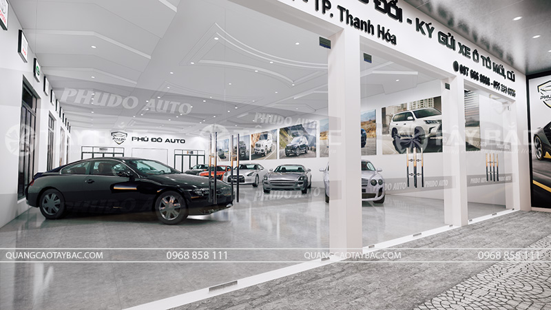 Mẫu bảng hiệu showroom ô tô Phú Đô