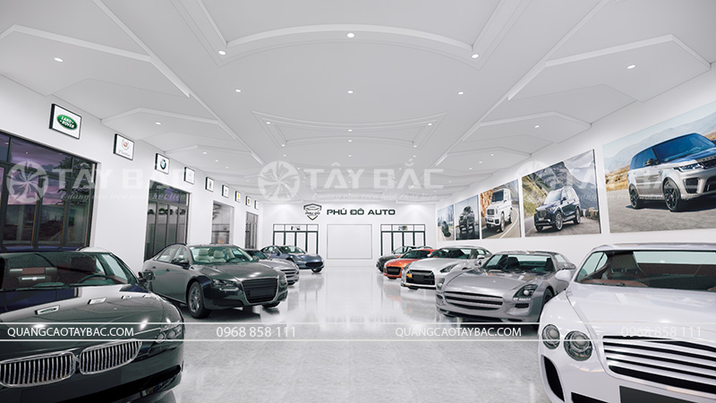 Mẫu bảng hiệu showroom ô tô Phú Đô