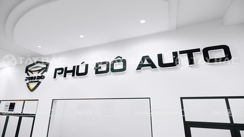 Mẫu bảng hiệu showroom ô tô Phú Đô
