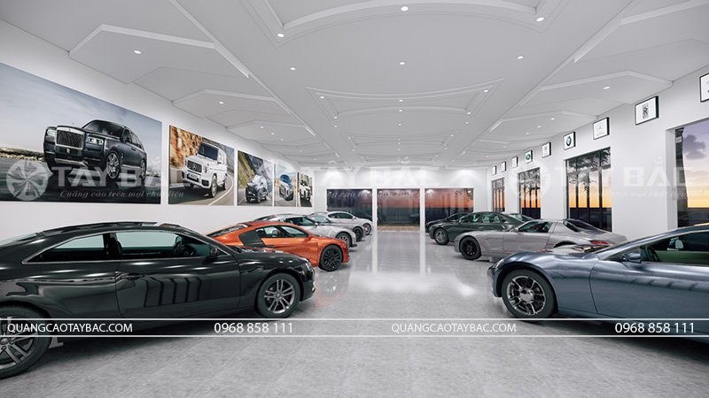 Mẫu bảng hiệu showroom ô tô Phú Đô