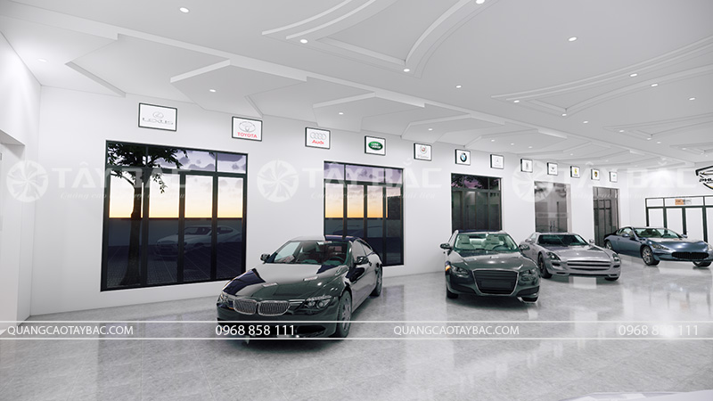 Mẫu bảng hiệu showroom ô tô Phú Đô