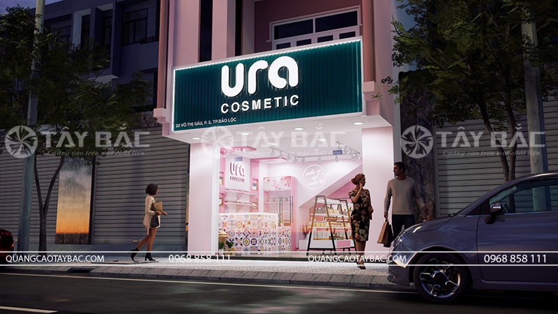 Bảng hiệu mỹ phẩm Ura Cosmetic