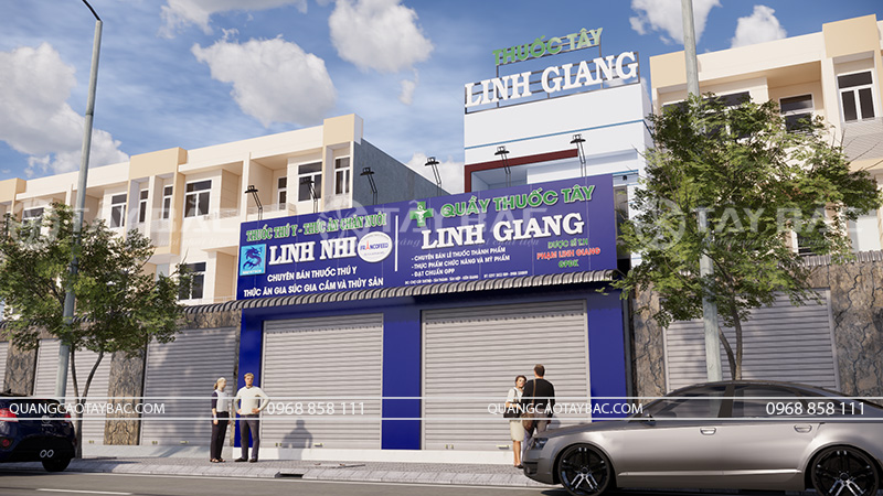 Bảng hiệu nhà thuốc Linh Giang