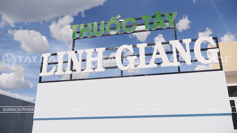 Bảng hiệu nhà thuốc Linh Giang