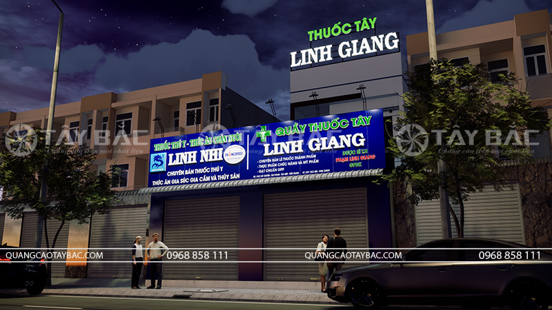 Bảng hiệu nhà thuốc Linh Giang
